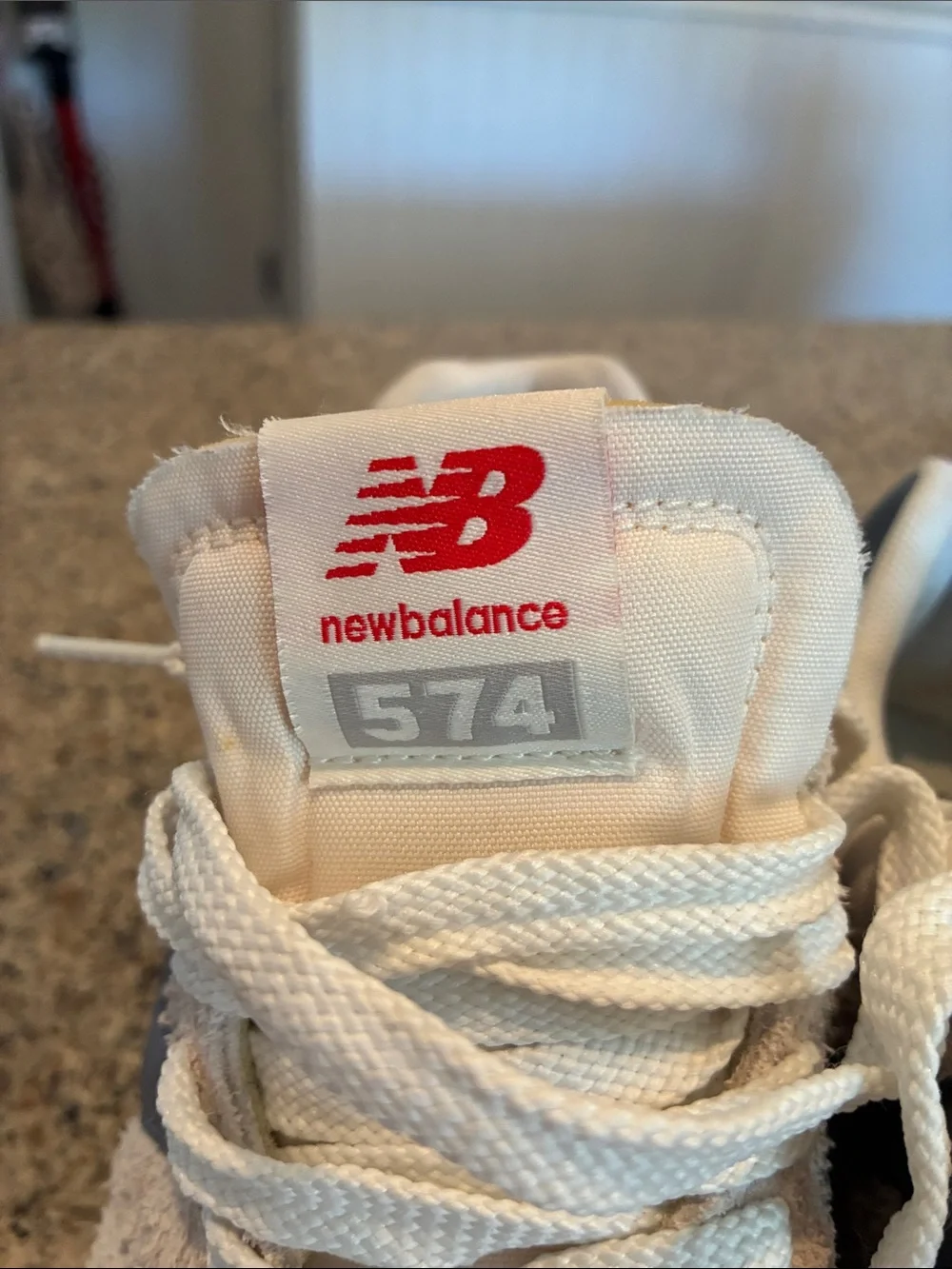 7.5W New Balance 574+ 'Moonbeam Dark Arctic Grey'
